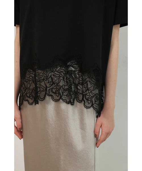 裾レースフレンチＴシャツ