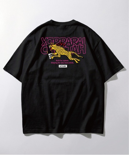 Leyline（レイライン）の「【Leyline】YOPPARAI CHEETAH FULL BODY tee / バックプリント ビッグシルエットTシャツ（Tシャツ/カットソー・メンズ・ホワイト×レッド/ブラック×イエロー・X-LARGE/LARGE/MEDIUM）」の9枚目の写真