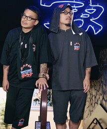 FREAK'S STORE（フリークスストア）の「SAUVENIR/サウベニア 別注 オールナイトサウナ 大世界KANNAIGI/館内着/裏毛セットアップ/ナップサック付き（ルームウェア/パジャマ）」