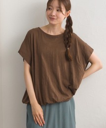 スラブ天竺 バルーンシルエット半袖Tシャツ UVカット付