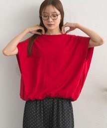 スラブ天竺 バルーンシルエット半袖Tシャツ UVカット付