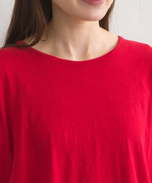OMNES(オムネス)の「スラブ天竺 バルーンシルエット半袖Tシャツ UVカット付(Tシャツ/カットソー・レディース・ブラック/ブラウン/ホワイト/レッド・FREE)」の16枚目の写真