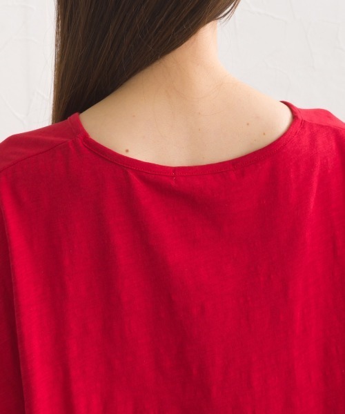 OMNES(オムネス)の「スラブ天竺 バルーンシルエット半袖Tシャツ UVカット付(Tシャツ/カットソー・レディース・ブラック/ブラウン/ホワイト/レッド・FREE)」の17枚目の写真