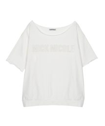 RAW CUT HALF SLEEVE TOP_WHITE