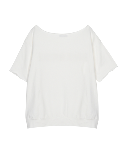 NICK&NICOLE(ニックアンドニコール)の「RAW CUT HALF SLEEVE TOP_WHITE(Tシャツ/カットソー・レディース・その他・FREE)」の2枚目の写真