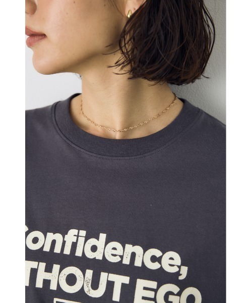 AZUL by moussy(アズールバイマウジー)の「【身長/骨格別着用画像あり】ロゴプリントロンT 長袖 秋服 インナーとして◎ Tシャツ ロゴT プリントT 春服(Tシャツ/カットソー・レディース・ライトブラック/オフホワイト/ブラウン・FREE)」の21枚目の写真