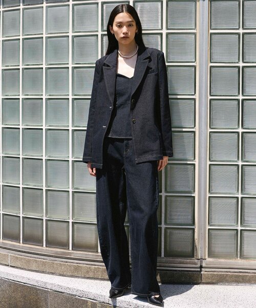 UNFORM（アンフォーム）の「【2026AW Debut】【UNFORM】コクーンデニムパンツ（デニムパンツ・レディース・インディゴブルー・MEDIUM/SMALL）」の5枚目の写真