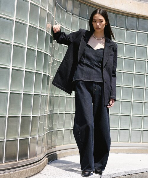 UNFORM（アンフォーム）の「【2026AW Debut】【UNFORM】コクーンデニムパンツ（デニムパンツ・レディース・インディゴブルー・MEDIUM/SMALL）」の6枚目の写真