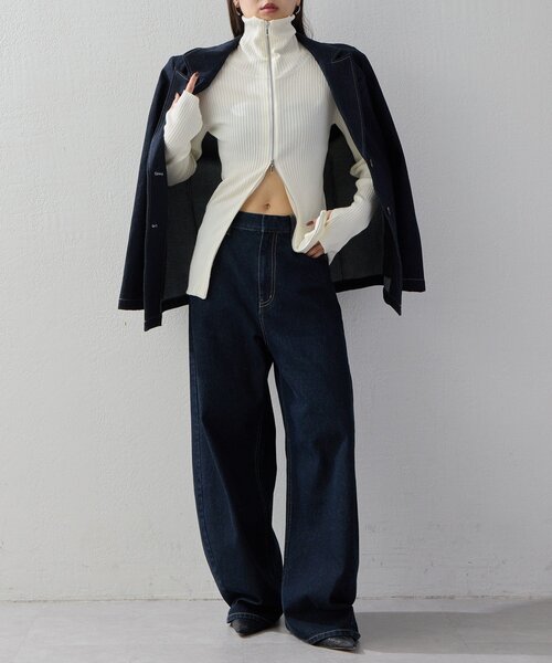 UNFORM（アンフォーム）の「【2026AW Debut】【UNFORM】コクーンデニムパンツ（デニムパンツ・レディース・インディゴブルー・MEDIUM/SMALL）」の15枚目の写真