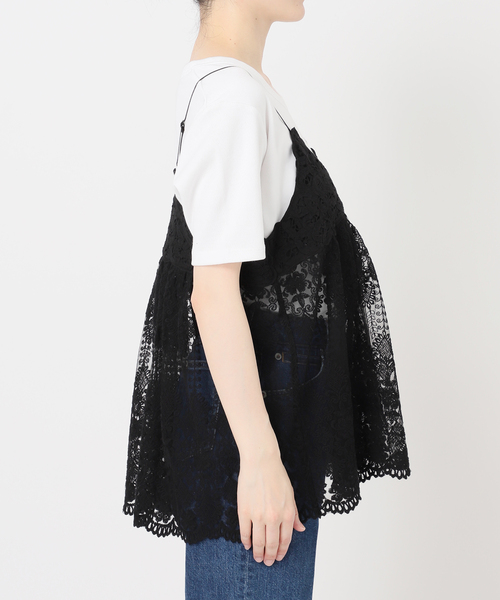 B.C STOCK(ベーセーストック)の「手洗い可 / バテンレースキャミ(シャツ/ブラウス・レディース・ブラック/オレンジ/ホワイト・FREE)」の10枚目の写真