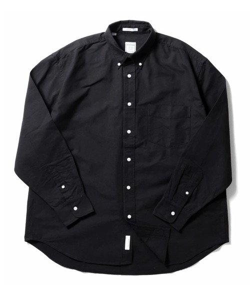 HOUSTON(ヒューストン)の「HOUSTON ヒューストン OXFORD B/D SHIRT(RELAX FIT)オックスフォード ボタンダウンシャツ 長袖 リラックスフィット(シャツ/ブラウス・メンズ・ネイビー/ピンク/オリーブ/ホワイト/ブラック・16.5/17.5/15.5/18.5)」の3枚目の写真