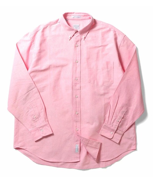HOUSTON(ヒューストン)の「HOUSTON ヒューストン OXFORD B/D SHIRT(RELAX FIT)オックスフォード ボタンダウンシャツ 長袖 リラックスフィット(シャツ/ブラウス・メンズ・ネイビー/ピンク/オリーブ/ホワイト/ブラック・16.5/17.5/15.5/18.5)」の10枚目の写真