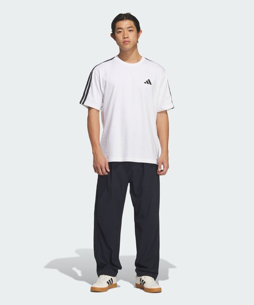 adidas(アディダス)の「ストレッチ ツイル ルーズフィット テーパードレッグ 10分丈 オープンヘム パンツ / アディダス adidas(その他パンツ・メンズ・ブルー・XX-LARGE/3XL/LARGE/MEDIUM/SMALL/X-LARGE/X-SMALL)」の3枚目の写真