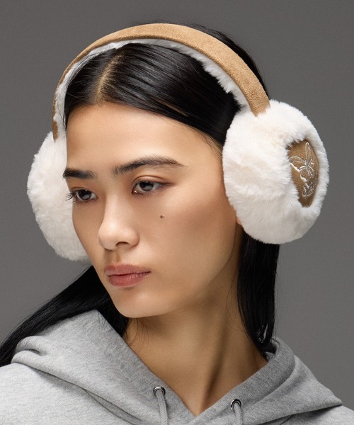 X-girl(エックスガール)の「BUTTERFLY LOGO EARMUFFS(イヤーマフ・レディース・ブラウン/ブラック・ONE SIZE)」の3枚目の写真