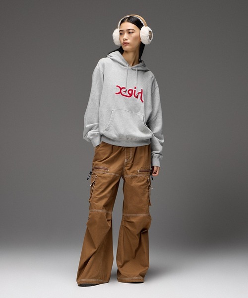 X-girl(エックスガール)の「BUTTERFLY LOGO EARMUFFS(イヤーマフ・レディース・ブラウン/ブラック・ONE SIZE)」の5枚目の写真