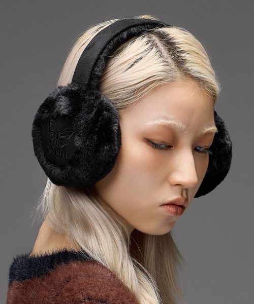 X-girl(エックスガール)の「BUTTERFLY LOGO EARMUFFS(イヤーマフ・レディース・ブラウン/ブラック・ONE SIZE)」の7枚目の写真