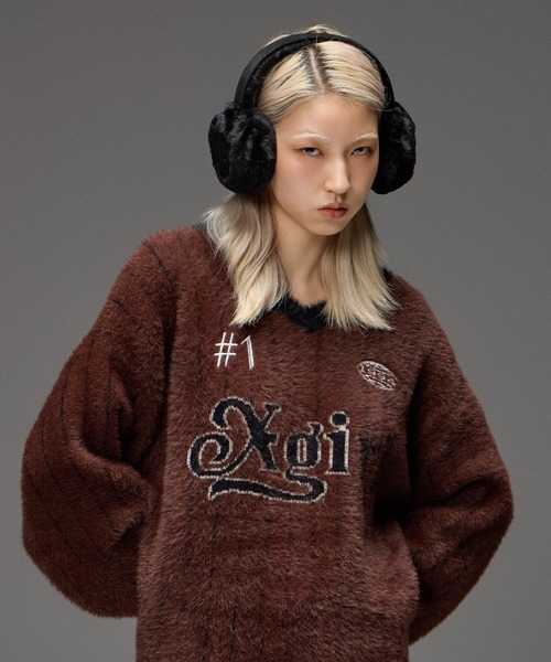 X-girl(エックスガール)の「BUTTERFLY LOGO EARMUFFS(イヤーマフ・レディース・ブラウン/ブラック・ONE SIZE)」の8枚目の写真