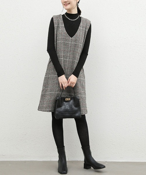 Flugge（フラッジー）の「チェック柄ベストワンピース（ワンピース・レディース・グレー・MEDIUM/LARGE）」の12枚目の写真