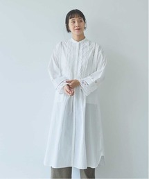 Cotton バテンレース shirt one-piece