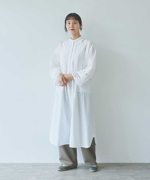 yuni(ユニ )の「Cotton バテンレース shirt one-piece(ワンピース・レディース・ホワイト・FREE)」の3枚目の写真