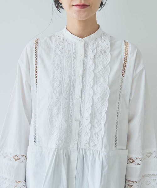 yuni(ユニ )の「Cotton バテンレース shirt one-piece(ワンピース・レディース・ホワイト・FREE)」の11枚目の写真