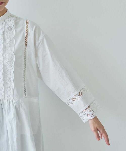 yuni(ユニ )の「Cotton バテンレース shirt one-piece(ワンピース・レディース・ホワイト・FREE)」の15枚目の写真