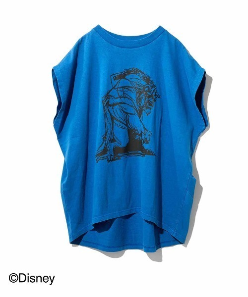 MEDE19F(メデジュウキュウ)の「MEDE19F 【Disney】古着屋でみつけたようなノースリーブTシャツ〈美女と野獣〉(Tシャツ/カットソー・レディース・グリーン/ブラック/ブルー・M/L/LL)」の1枚目の写真