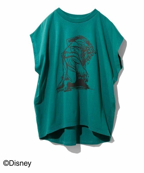MEDE19F(メデジュウキュウ)の「MEDE19F 【Disney】古着屋でみつけたようなノースリーブTシャツ〈美女と野獣〉(Tシャツ/カットソー・レディース・グリーン/ブラック/ブルー・M/L/LL)」の3枚目の写真