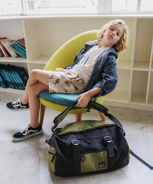 GLOBAL WORK(グローバルワーク)の「3WAY撥水ボストン40L/1063394(ボストンバッグ・キッズ・ブラック×グリーン/ブラック・ONE SIZE)」の19枚目の写真
