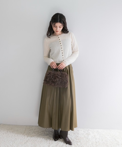 URBAN RESEARCH ROSSO WOMEN（アーバンリサーチ　ロッソ）の「ベビーアルパカコンパクトニット（ニット/セーター・レディース・オフホワイト/ピンク/ミント/ネイビー・FREE）」の8枚目の写真