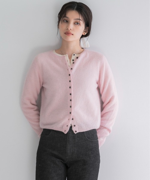 URBAN RESEARCH ROSSO WOMEN（アーバンリサーチ　ロッソ）の「ベビーアルパカコンパクトニット（ニット/セーター・レディース・オフホワイト/ピンク/ミント/ネイビー・FREE）」の12枚目の写真