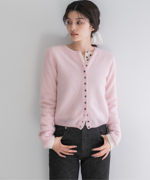 URBAN RESEARCH ROSSO WOMEN（アーバンリサーチ　ロッソ）の「ベビーアルパカコンパクトニット（ニット/セーター・レディース・オフホワイト/ピンク/ミント/ネイビー・FREE）」の11枚目の写真