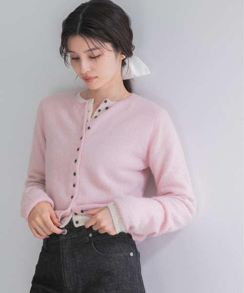 URBAN RESEARCH ROSSO WOMEN（アーバンリサーチ　ロッソ）の「ベビーアルパカコンパクトニット（ニット/セーター・レディース・オフホワイト/ピンク/ミント/ネイビー・FREE）」の10枚目の写真