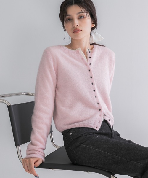 URBAN RESEARCH ROSSO WOMEN（アーバンリサーチ　ロッソ）の「ベビーアルパカコンパクトニット（ニット/セーター・レディース・オフホワイト/ピンク/ミント/ネイビー・FREE）」の9枚目の写真