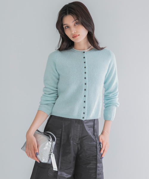 URBAN RESEARCH ROSSO WOMEN（アーバンリサーチ　ロッソ）の「ベビーアルパカコンパクトニット（ニット/セーター・レディース・オフホワイト/ピンク/ミント/ネイビー・FREE）」の18枚目の写真
