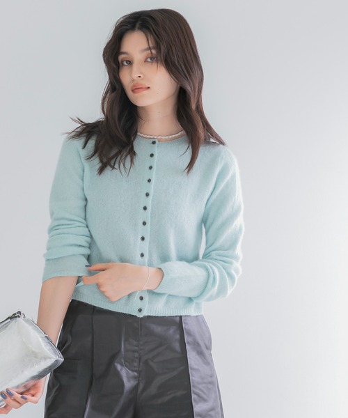 URBAN RESEARCH ROSSO WOMEN（アーバンリサーチ　ロッソ）の「ベビーアルパカコンパクトニット（ニット/セーター・レディース・オフホワイト/ピンク/ミント/ネイビー・FREE）」の17枚目の写真
