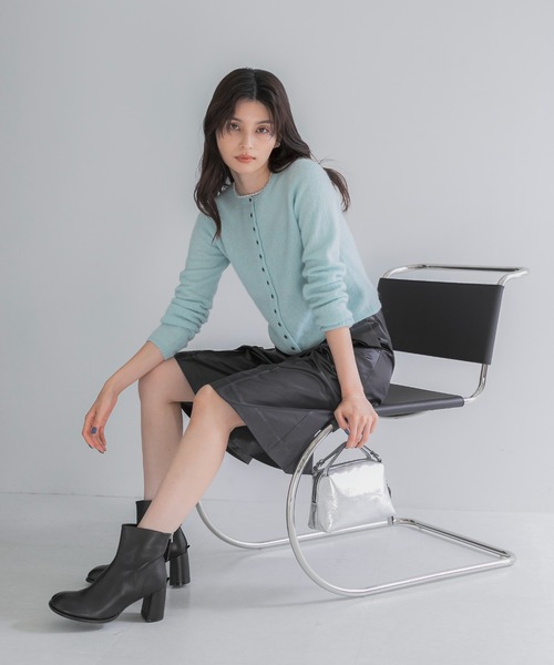 URBAN RESEARCH ROSSO WOMEN（アーバンリサーチ　ロッソ）の「ベビーアルパカコンパクトニット（ニット/セーター・レディース・オフホワイト/ピンク/ミント/ネイビー・FREE）」の16枚目の写真