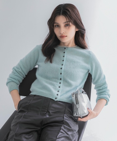 URBAN RESEARCH ROSSO WOMEN（アーバンリサーチ　ロッソ）の「ベビーアルパカコンパクトニット（ニット/セーター・レディース・オフホワイト/ピンク/ミント/ネイビー・FREE）」の15枚目の写真