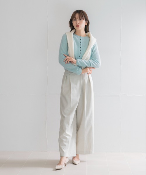 URBAN RESEARCH ROSSO WOMEN（アーバンリサーチ　ロッソ）の「ベビーアルパカコンパクトニット（ニット/セーター・レディース・オフホワイト/ピンク/ミント/ネイビー・FREE）」の21枚目の写真