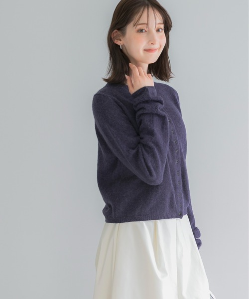 URBAN RESEARCH ROSSO WOMEN（アーバンリサーチ　ロッソ）の「ベビーアルパカコンパクトニット（ニット/セーター・レディース・オフホワイト/ピンク/ミント/ネイビー・FREE）」の22枚目の写真