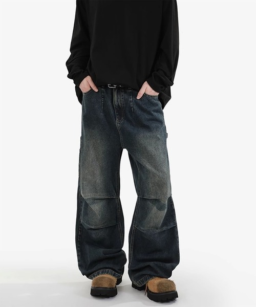 WESTBOY(ウエストボーイ)の「Y2K 立体ニータック デニム カーゴパンツ WO26W7PT12(デニムパンツ・メンズ・ブラック/ブルー・L/M/XL)」の7枚目の写真