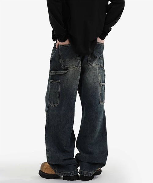 WESTBOY(ウエストボーイ)の「Y2K 立体ニータック デニム カーゴパンツ WO26W7PT12(デニムパンツ・メンズ・ブラック/ブルー・L/M/XL)」の16枚目の写真