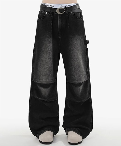 WESTBOY(ウエストボーイ)の「Y2K 立体ニータック デニム カーゴパンツ WO26W7PT12(デニムパンツ・メンズ・ブラック/ブルー・L/M/XL)」の17枚目の写真