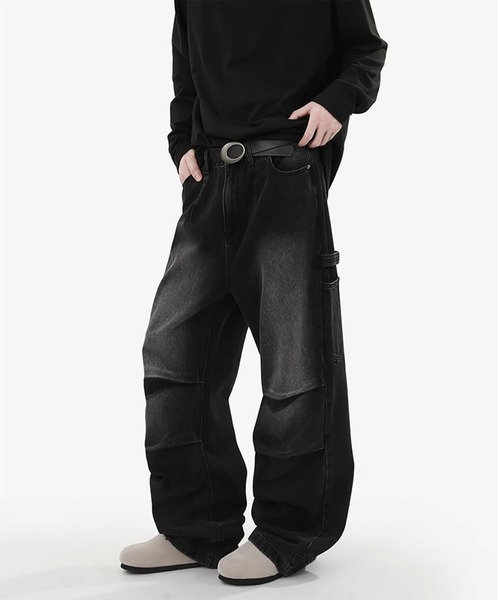 WESTBOY(ウエストボーイ)の「Y2K 立体ニータック デニム カーゴパンツ WO26W7PT12(デニムパンツ・メンズ・ブラック/ブルー・L/M/XL)」の20枚目の写真