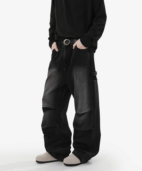 WESTBOY(ウエストボーイ)の「Y2K 立体ニータック デニム カーゴパンツ WO26W7PT12(デニムパンツ・メンズ・ブラック/ブルー・L/M/XL)」の21枚目の写真