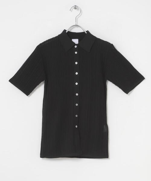 URBAN RESEARCH ROSSO WOMEN（アーバンリサーチ　ロッソ）の「ELENDEEK　SHEER PLEATS KNIT TOP（カーディガン/ボレロ・レディース・ブラック/ピンク/アイボリー・FREE）」の13枚目の写真