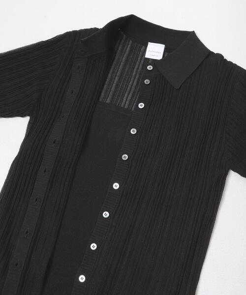 URBAN RESEARCH ROSSO WOMEN（アーバンリサーチ　ロッソ）の「ELENDEEK　SHEER PLEATS KNIT TOP（カーディガン/ボレロ・レディース・ブラック/ピンク/アイボリー・FREE）」の15枚目の写真