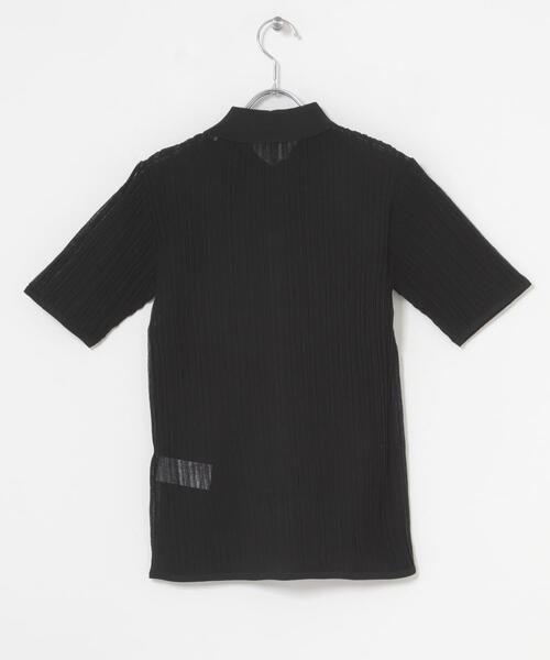 URBAN RESEARCH ROSSO WOMEN（アーバンリサーチ　ロッソ）の「ELENDEEK　SHEER PLEATS KNIT TOP（カーディガン/ボレロ・レディース・ブラック/ピンク/アイボリー・FREE）」の16枚目の写真