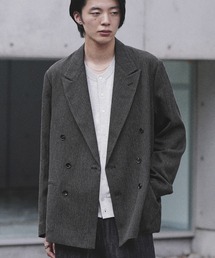 WYM LIDNM（ウィム バイ リドム）の「MELANGE TWEED DOUBLE JACKET【SET-UP】（テーラードジャケット）」