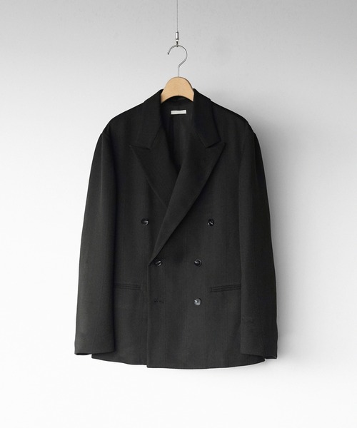 WYM LIDNM(ウィム バイ リドム)の「MELANGE TWEED DOUBLE JACKET【SET-UP】(テーラードジャケット・メンズ・ブラック系/ブラウン系/チャコール・XS/S/M/L)」の16枚目の写真